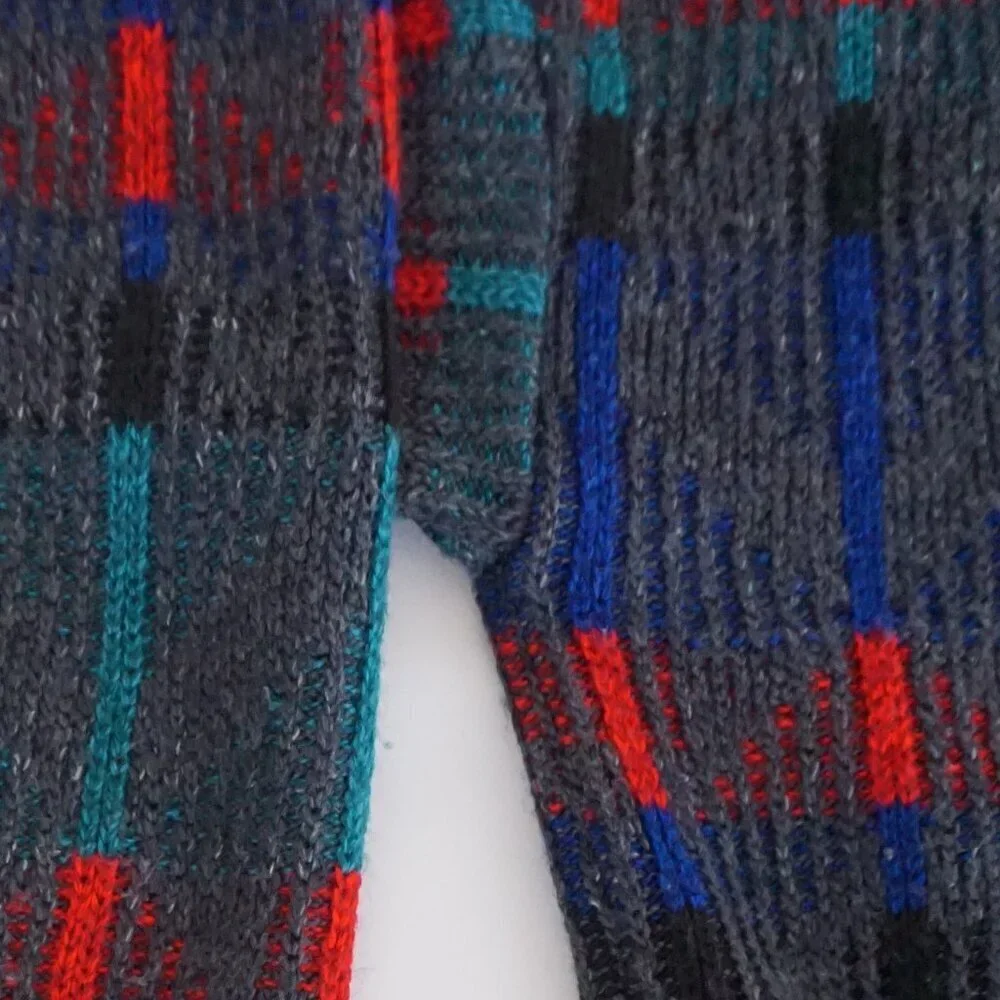 Vintage '80S Jantzen Gray 3D Biggie Eclectic Cosby Coogi Chunky Knit Sweater XL - Picture 7 of 9